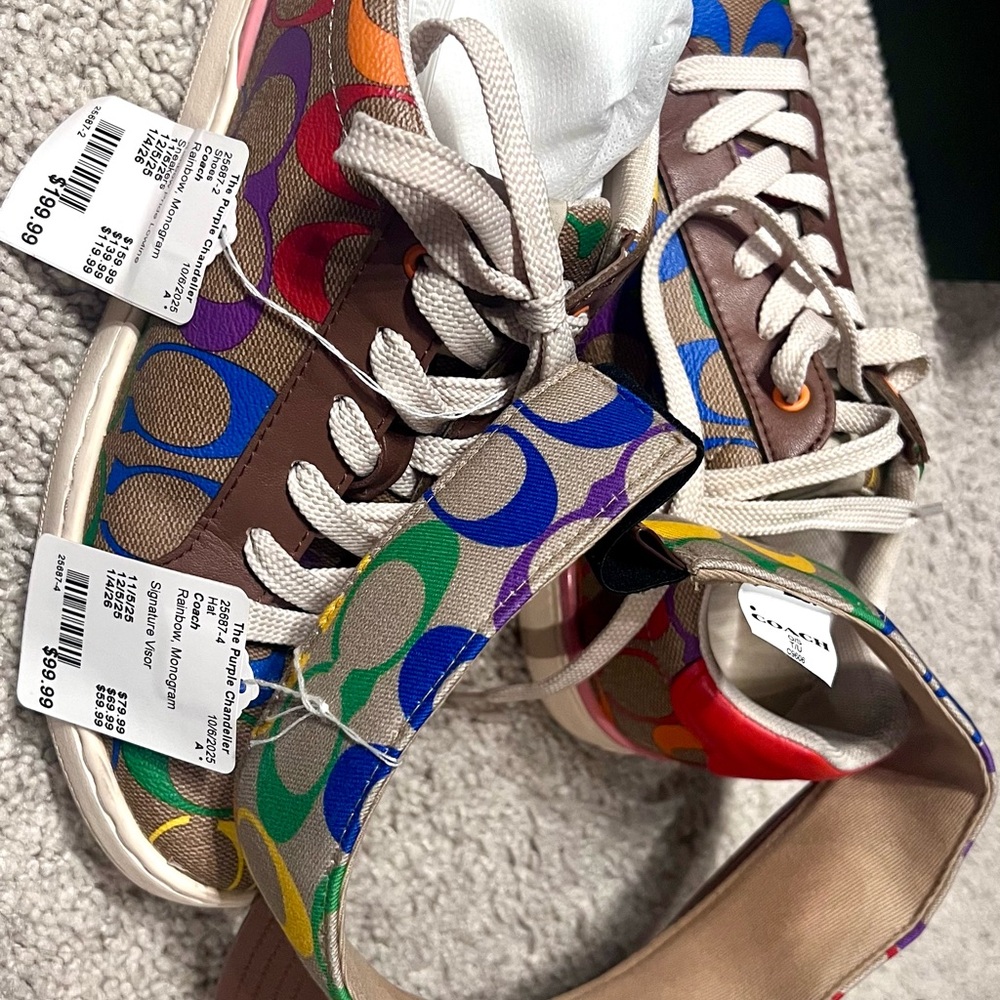 Coach limited edition Rainbow Monogram Sneakers